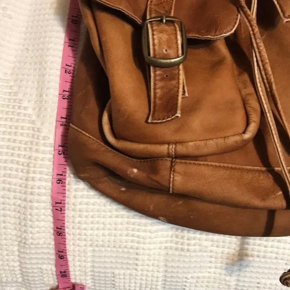 Brown Leather Backpack - Picture 6 of 9